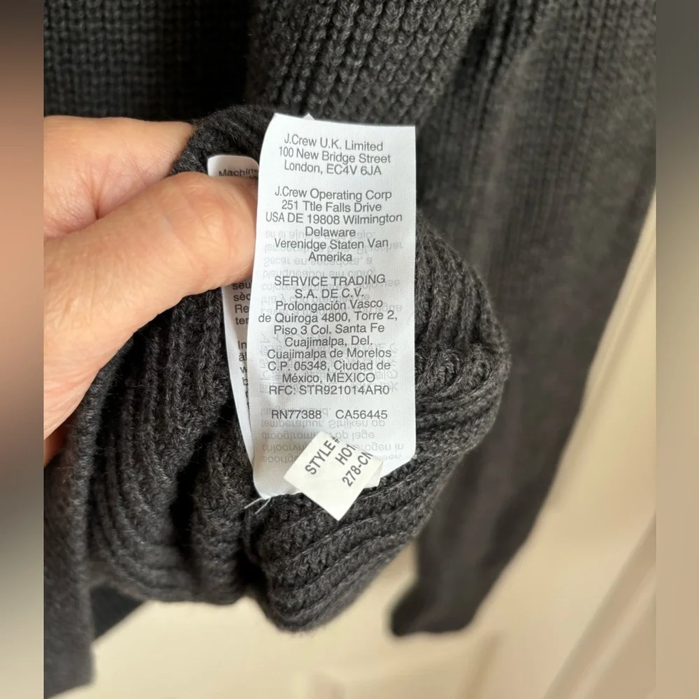J. Crew Mercantile Gayle Bow-neck Sweater in Charcoal Gray Crewneck Knit Preppy